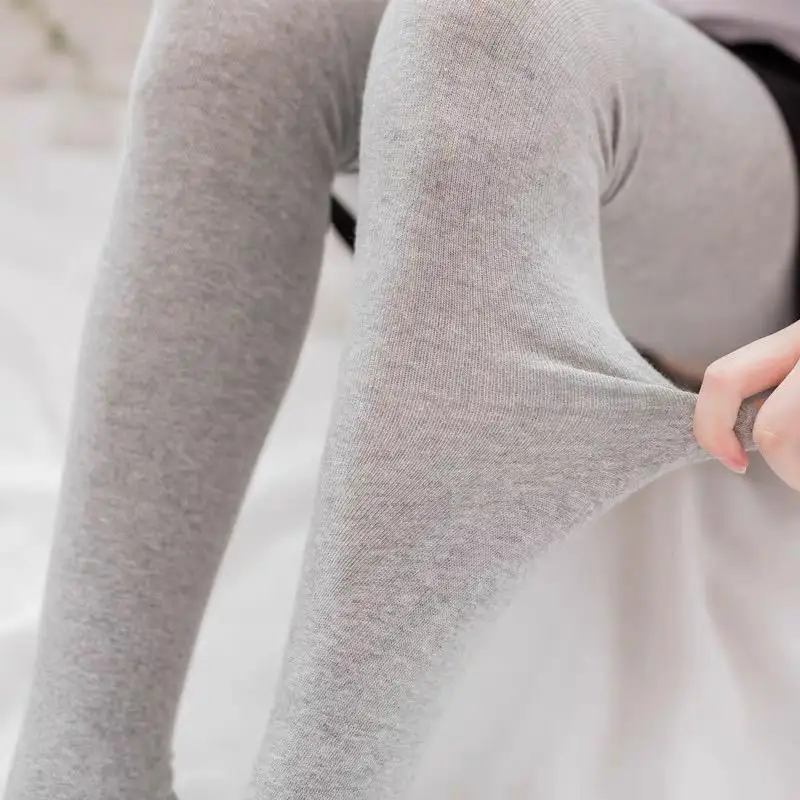 Herbst Hohe Elastizität Baumwolle Socken Thermische Leggings Frauen Dicke Strümpfe Super Lange Strumpf Frauen Lange Socken JK Zubehör