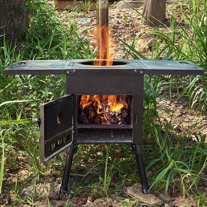 

Multifunction Outdoor Cooking Stove Tent Stove Hiking Camping Outdoor Smokeless Wood Burning Stoves Oven Portable BBQ Grills