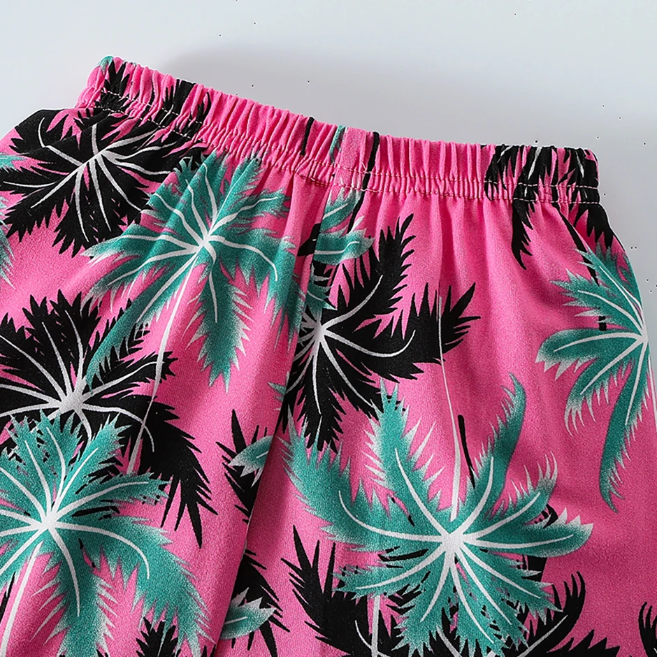 2/4 Kinder Sommer Freizeit Sport Bedrucktes Kurzarm-Shorts-Set, Jungen und Mädchen Urlaubsstil Modisches T-Shirt und Hose – Detail 24
