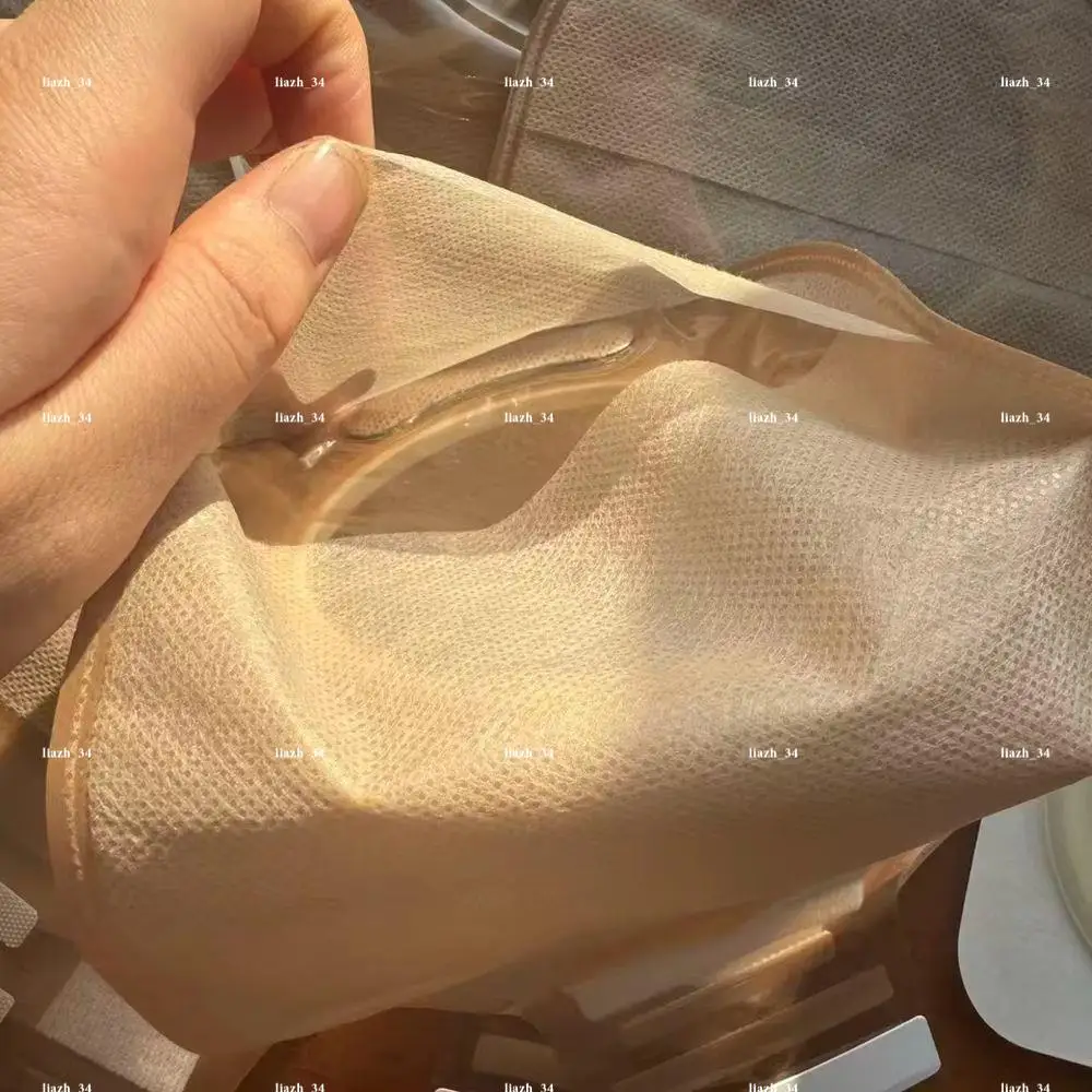 5barriers 10bags or (10bags+5barriers) Ostomy Supplies Colostomy Bags Two Piece Drainable Pouches with hoop and look Stoma Care