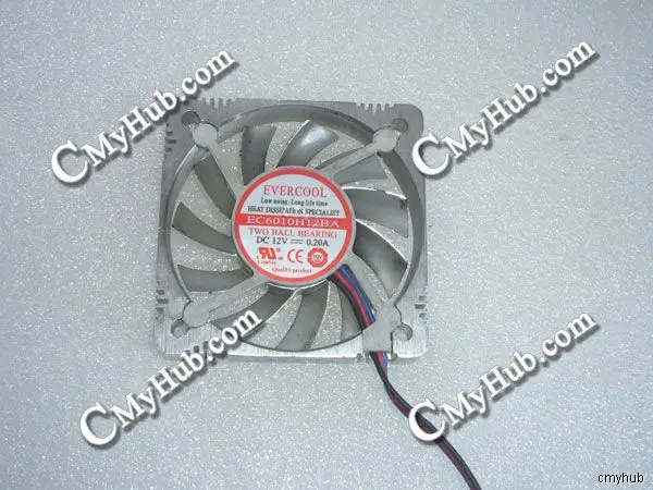 For EVERCOOL EC6010H12BA DC12V 0.20A 6010 6CM 60MM 60X60X10MM 3pin Cooling Fan EC6010H12BA