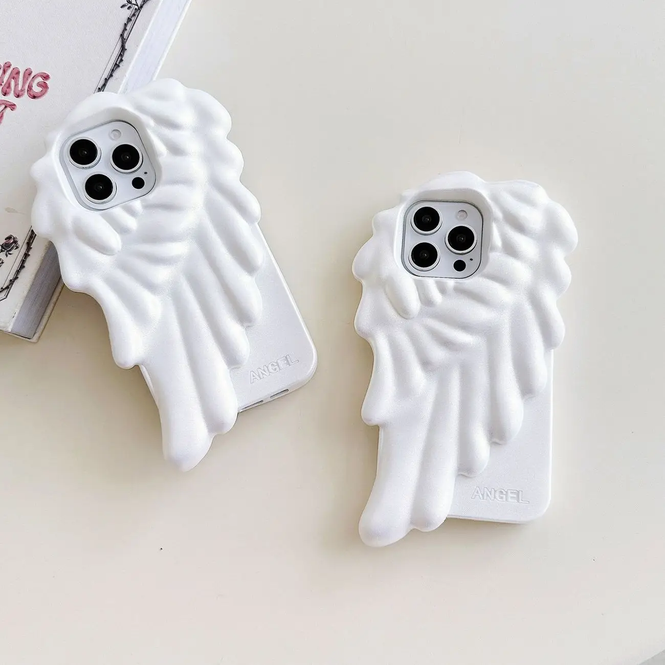 

Чехол для телефона Flash Powder Angel Wings для iPhone 17AIR 16E 15 14 13 12 11 Pro XS Max, усовершенствованный мягкий силиконовый чехол Y2K с защитой от падения