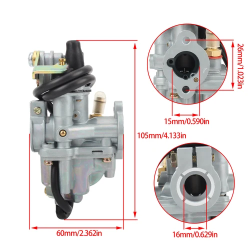 Imagen 2 del producto Para Suzuki LT50 LT-A50 1984-2005 juego de carburador de motocicleta para JR 50 JR50 1984-2006 ATV Dirt Bike Quad 50 Miniquad piezas deportivas