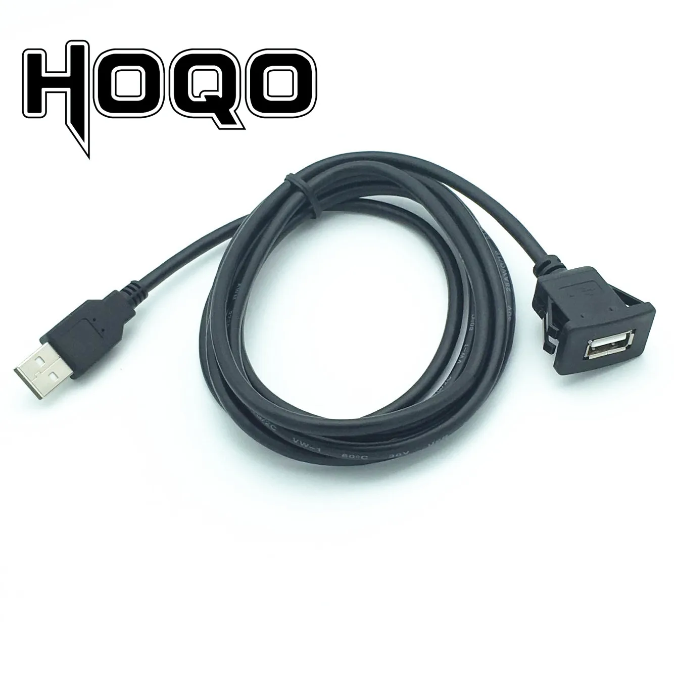Hoqo USB 2,0 Удлинительный кабель для приборной панели автомобиля USB квадратный Удлинительный кабель с пряжкой, Удлинительный кабель для автомобиля «Дом»