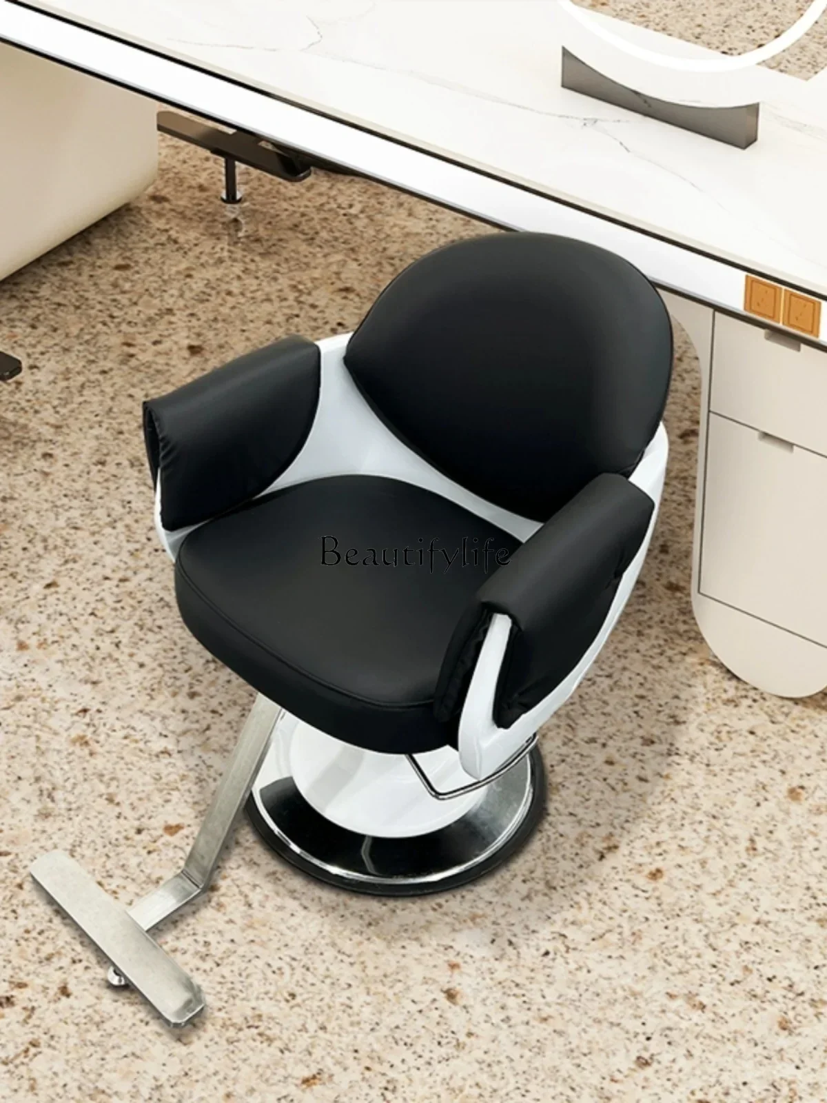 

For Hair Salon Hair Cutting Seat Stool for Hair Perm and Dyeing Area Adjustable