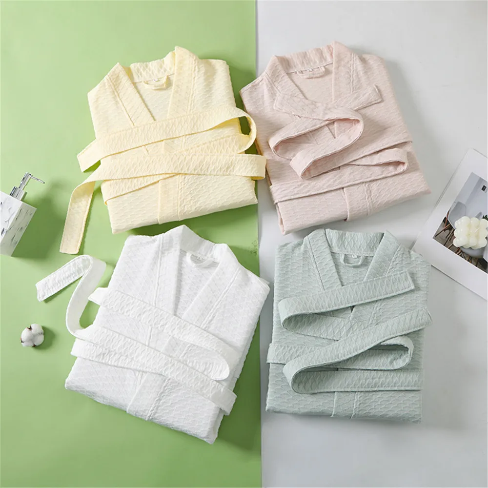 cotton-couple-robe-bathrobe-kimono-yukata-home-clothes-loungewear-women-sleepwar-nightwear-waffle-hotel-robe