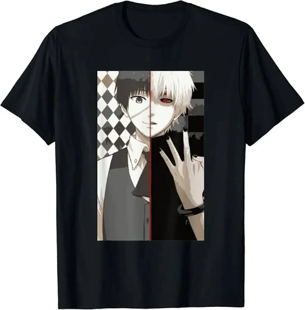 

p64 anime cartoon Tokyo Ghoulfans TEE T-shirts for both men and women clothes 2025 new Graphic Streetwear 100% Cotton