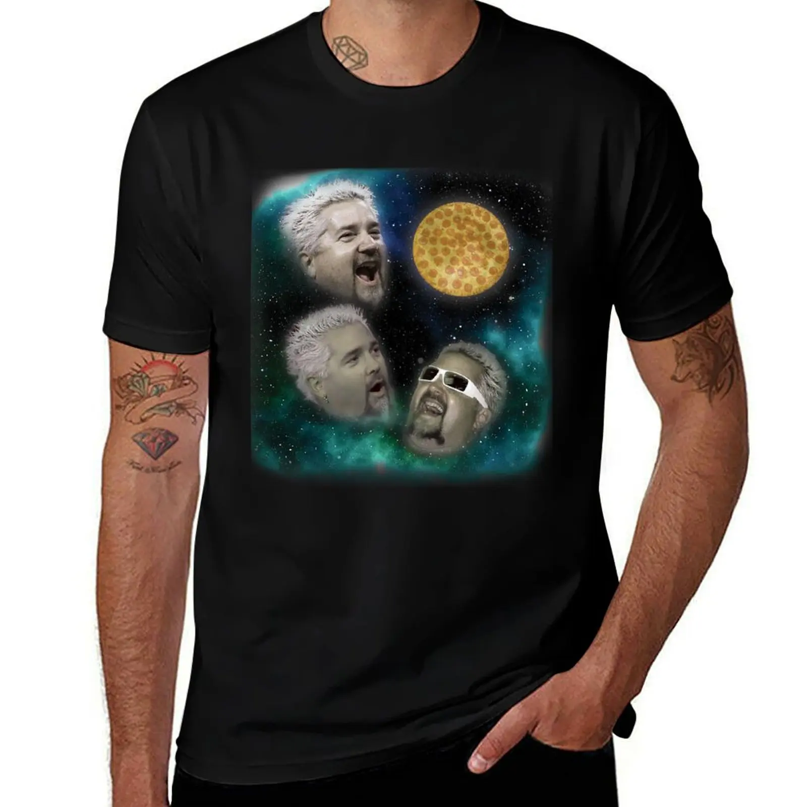 Three Fieri Pizza T-Shirt Quick Dry Outdoor Sports T-Shirt