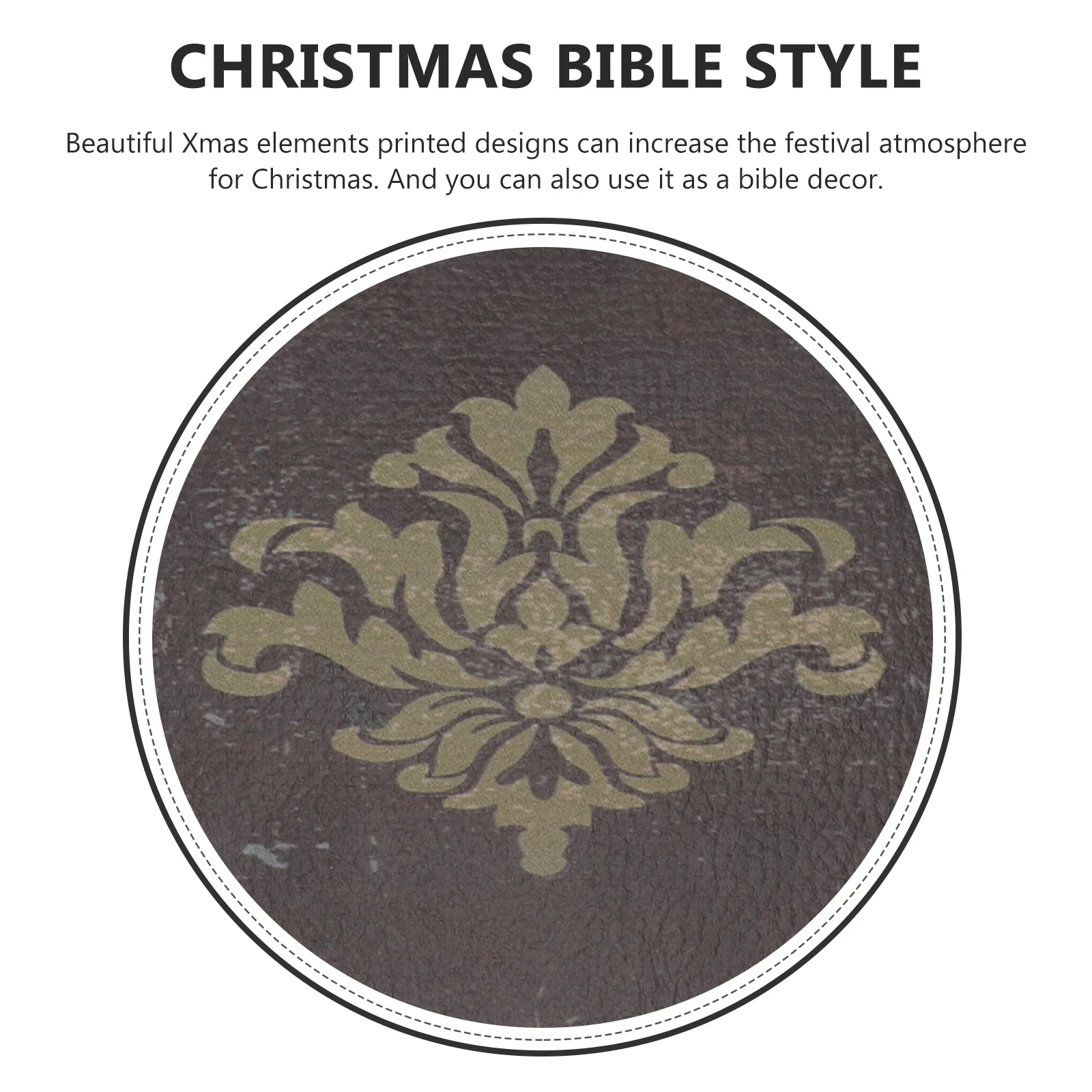 

Bible Style Christmas Wooden Box Decorative Storage Case Premium Design for Valuables and Treats