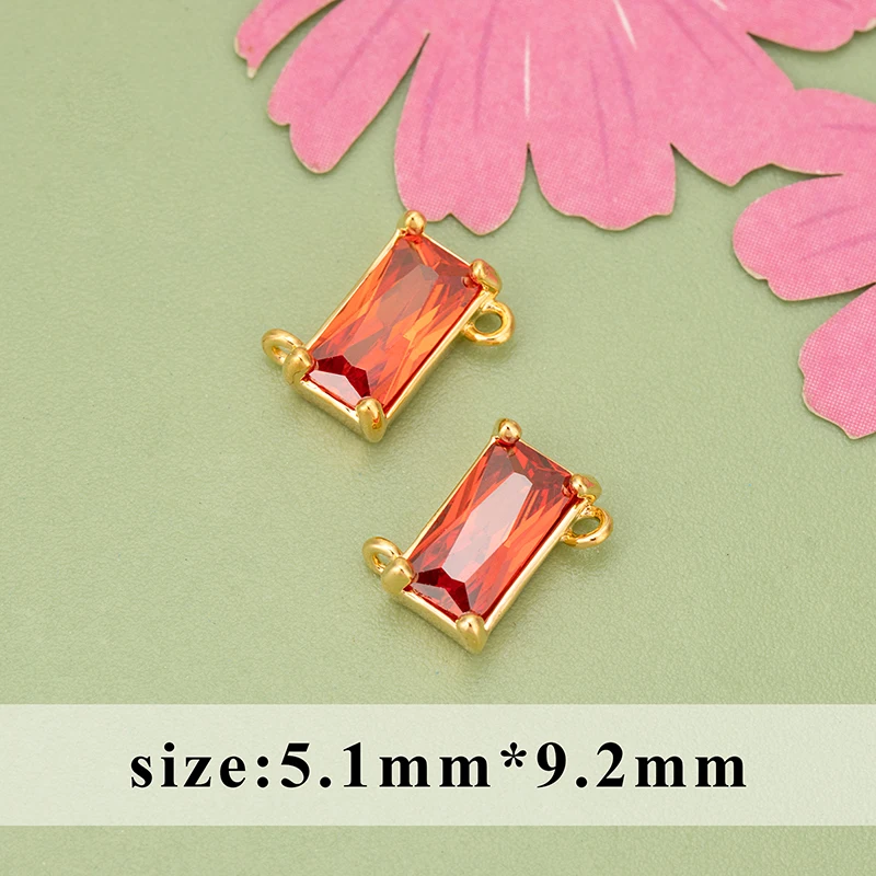assoonas MF57, Schmuckzubehör, 18k vergoldet, Kupfer, nickelfrei, Zirkon, handgefertigt, Anhänger, DIY-Anhänger, Schmuckherstellung, 6 Stück/Lot – Detail 7