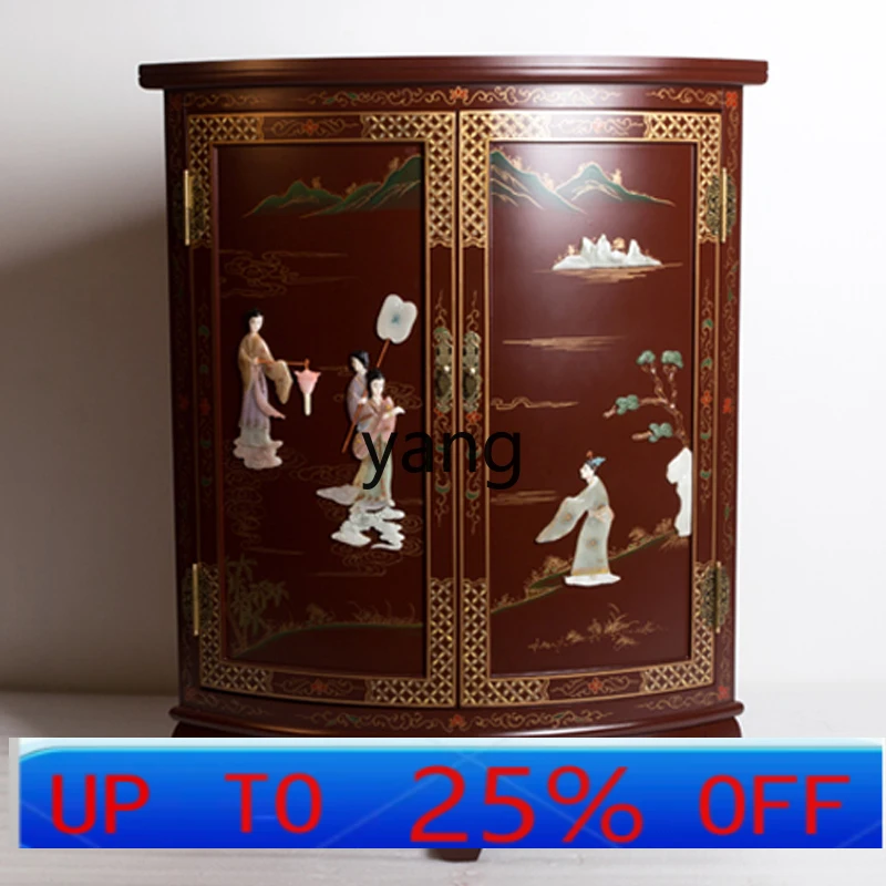 

LHH new Chinese bone stone inlaid medium decorative side cabinet against the wall classical simple