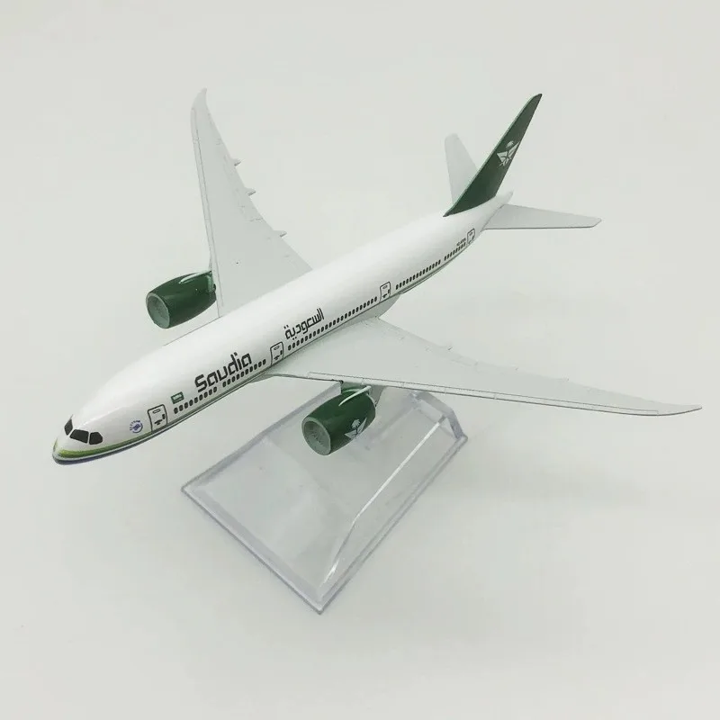 6Inch 16cm Airplane Model Boe-ing 787 Saudi Airways Aircraft 1/400 Scale Alloy Metal B787 Series Plane Model Aviation Miniature