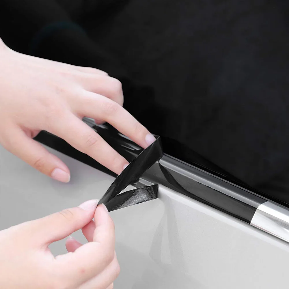 10M Car Film High Gloss Vinyl Wrap Kit For Black Out Chrome Delete For Trim 3CM 5CM Black Decorative Wrap Film Car Accessories