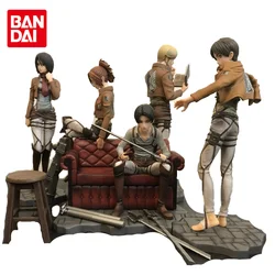 Bandai Original Ichiban KUJI Attack on Titan Eren Yeager Zoe Hans Anime Action Figure Toys For Boys Girls Kids Birthday Gifts