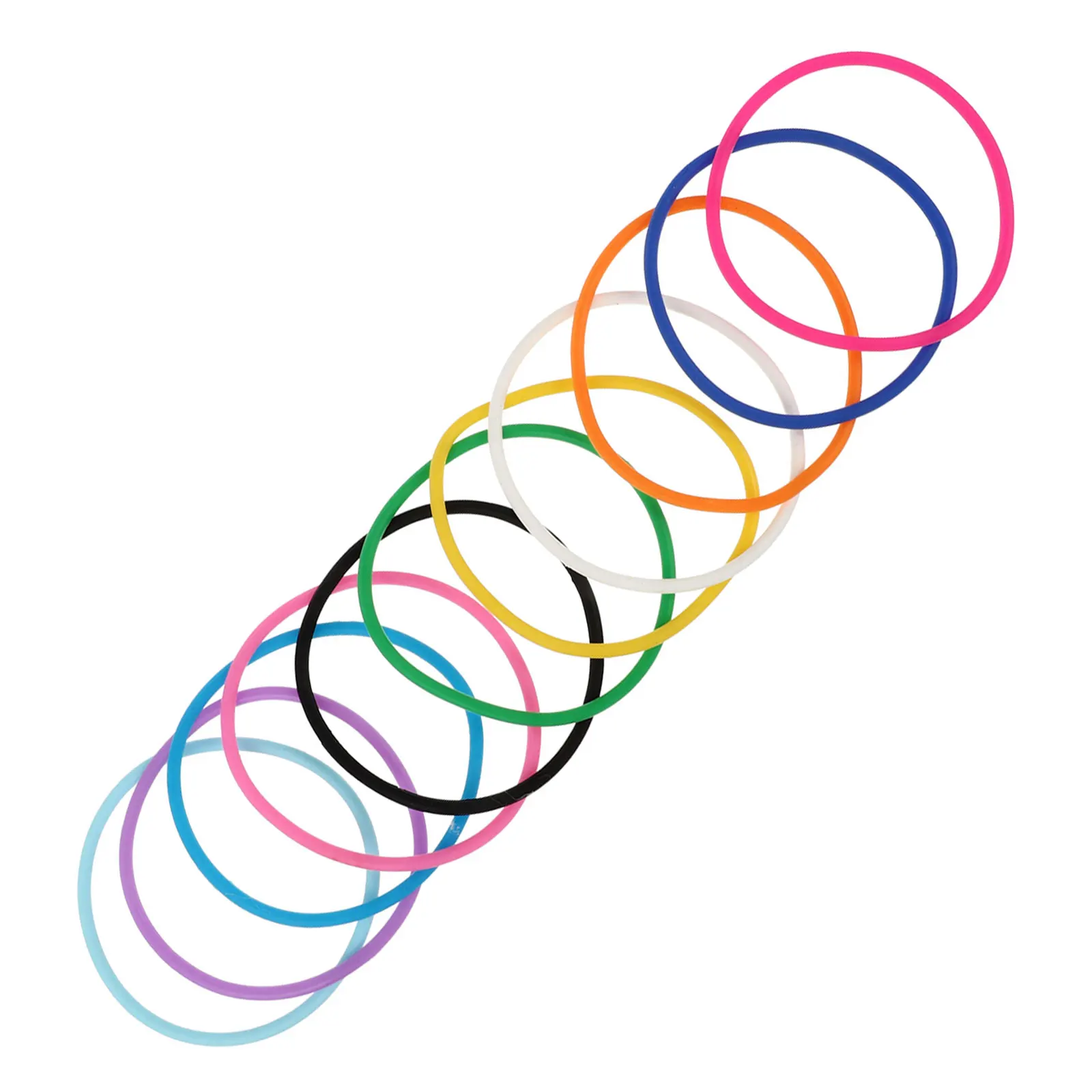 10 Stück Silikon-Gelee-Armbänder, weiche, dehnbare Gummi-Armbänder für Kinder und Erwachsene, Partygeschenke, Retro-Thema, Geburtstag, Brautparty