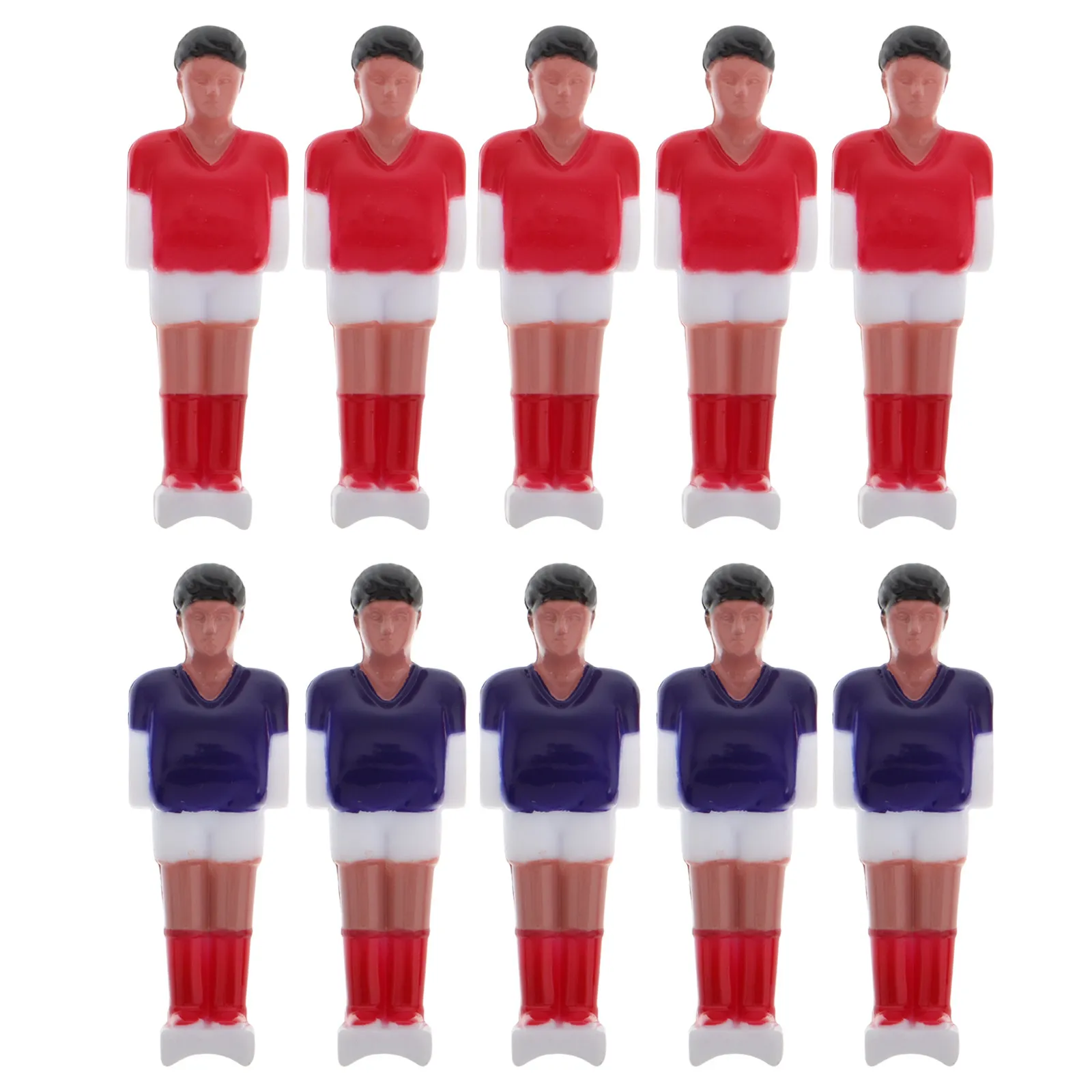 

10Pcs Mini Foosball Soccer Players Resin Set Table Football Replacement Parts for Office Home Leisure Mini Foosball Table