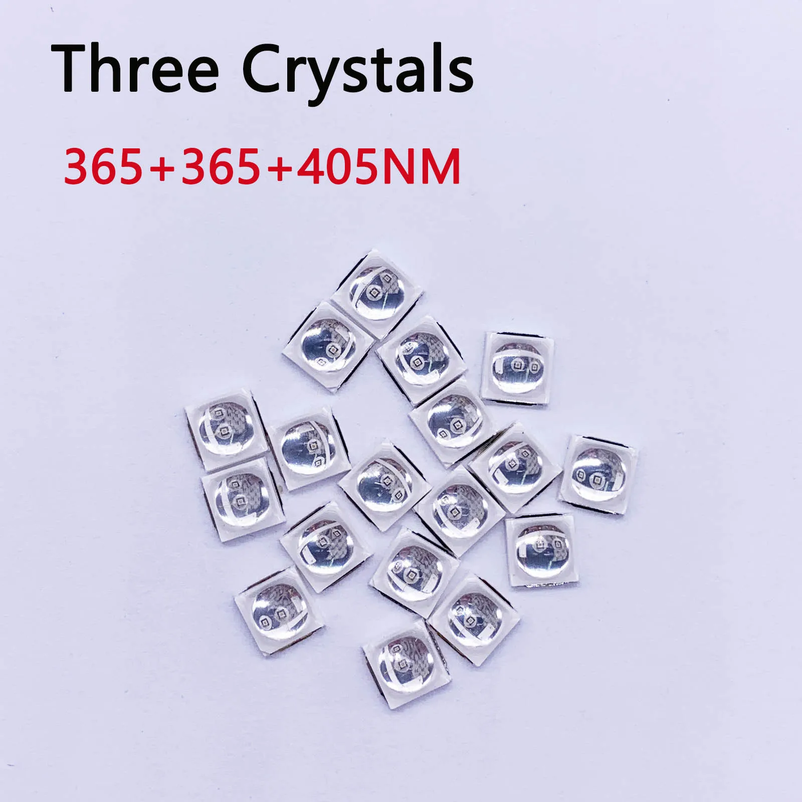 Imagem -03 - Lâmpada Led uv para Nail Art Cristais Smd5050 5054 Smd5050 50 Pcs 2w Epistar 365nm Mais 365nm Mais 405nm