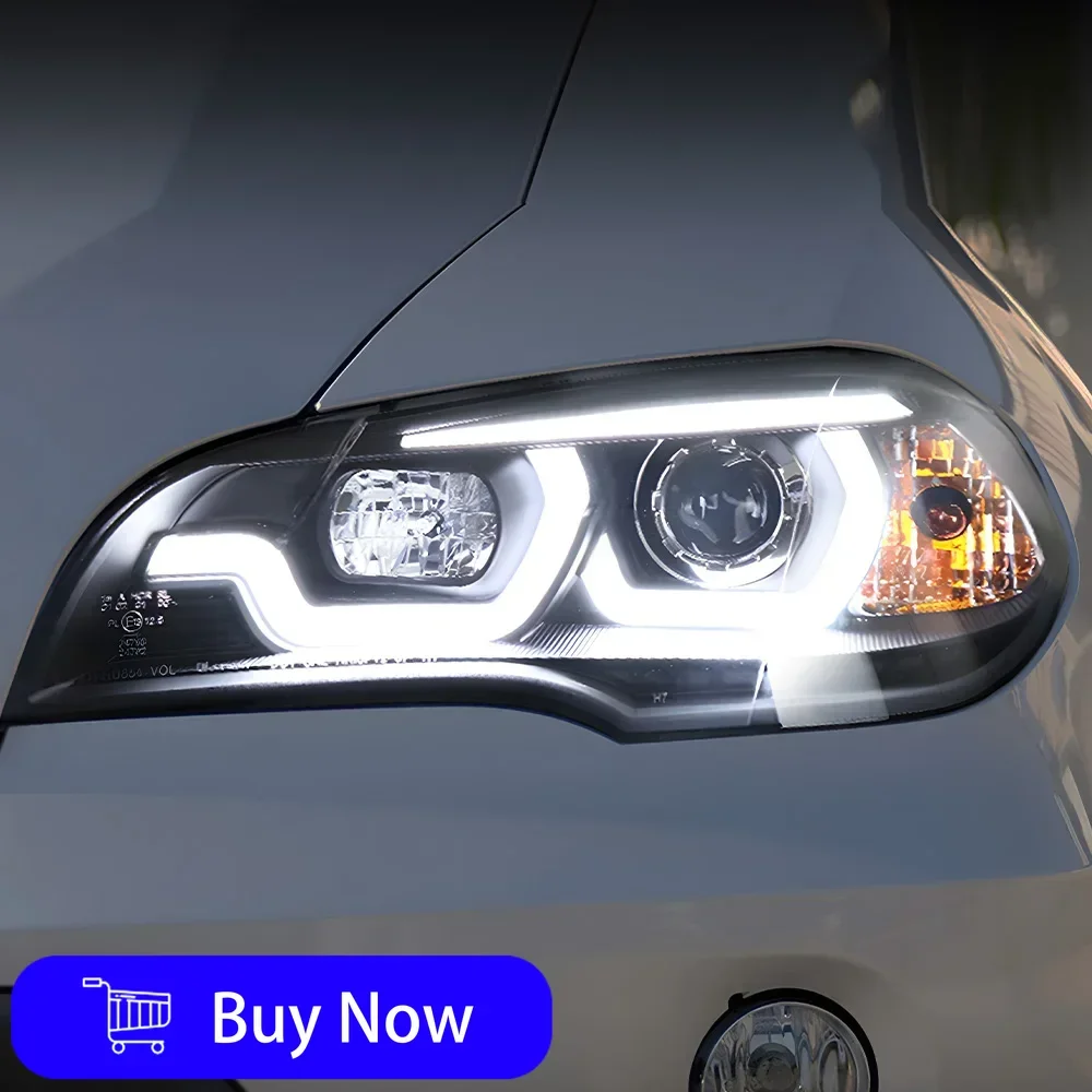 

For BMW X5 E70 30i 35i 40i 2007-2013 Auto Headlights Assembly Upgrade LED DRL Projector Lens Plug and Play Tool Accessories