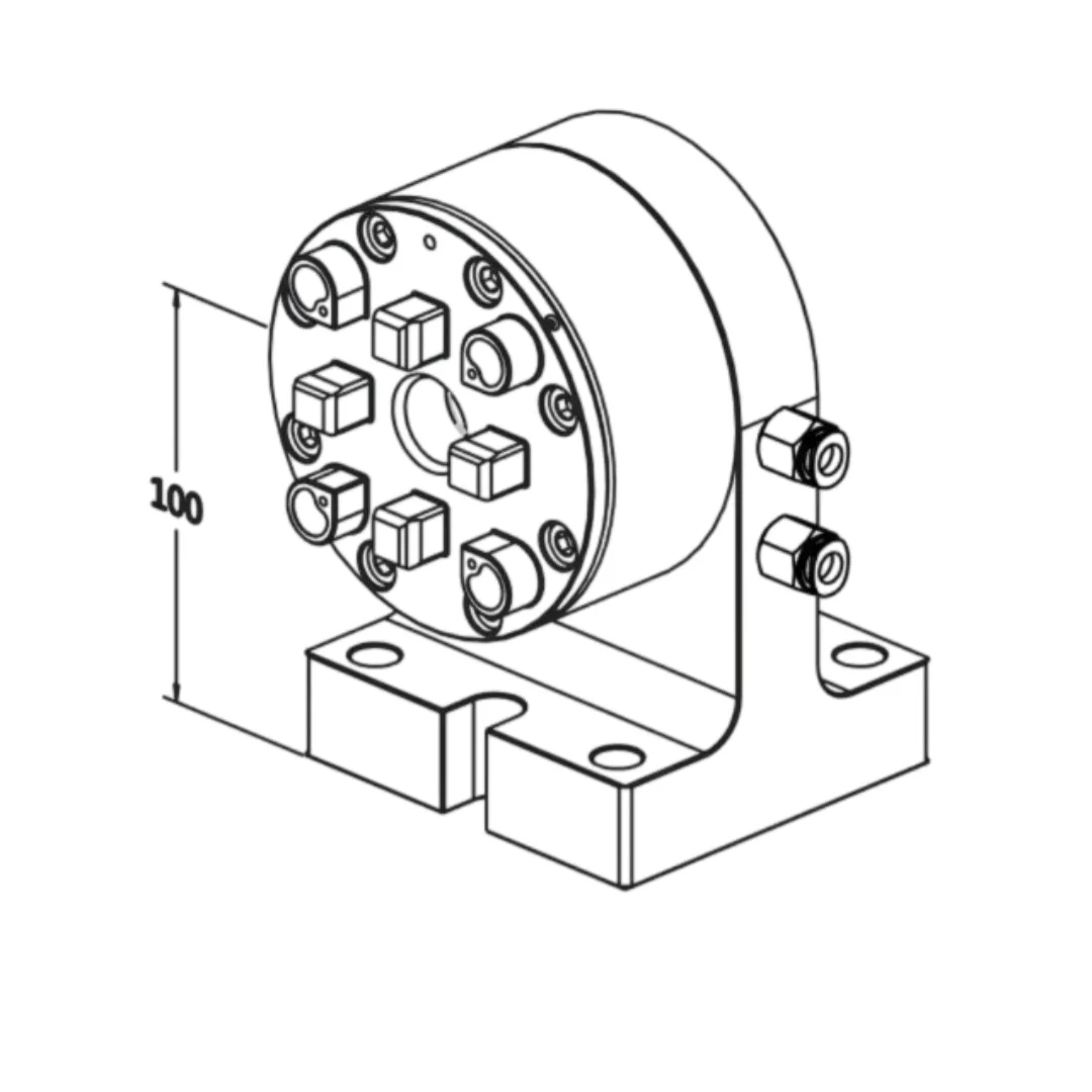 System 3R Compatible Pneumatic Chuck, 6000N Clamping for CNC Milling & Grinding Precision Macro Base 3A-100063