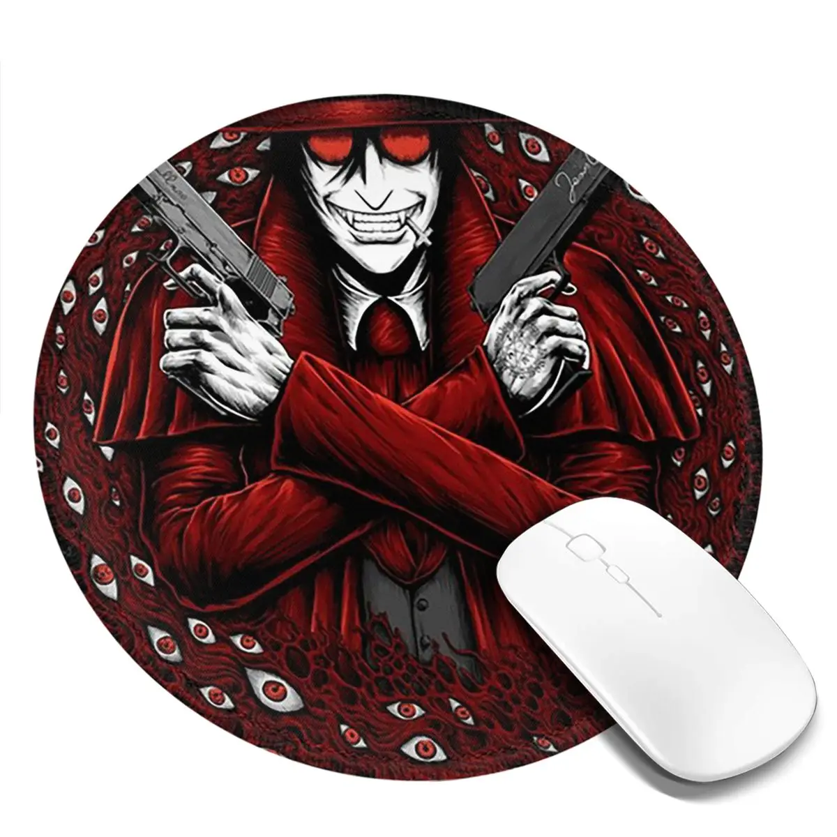 

Круглый коврик для мыши Alucard Hellsing Manga, коврик для клавиатуры и мыши, игровой коврик для ноутбука, офисные аксессуары, настольные коврики