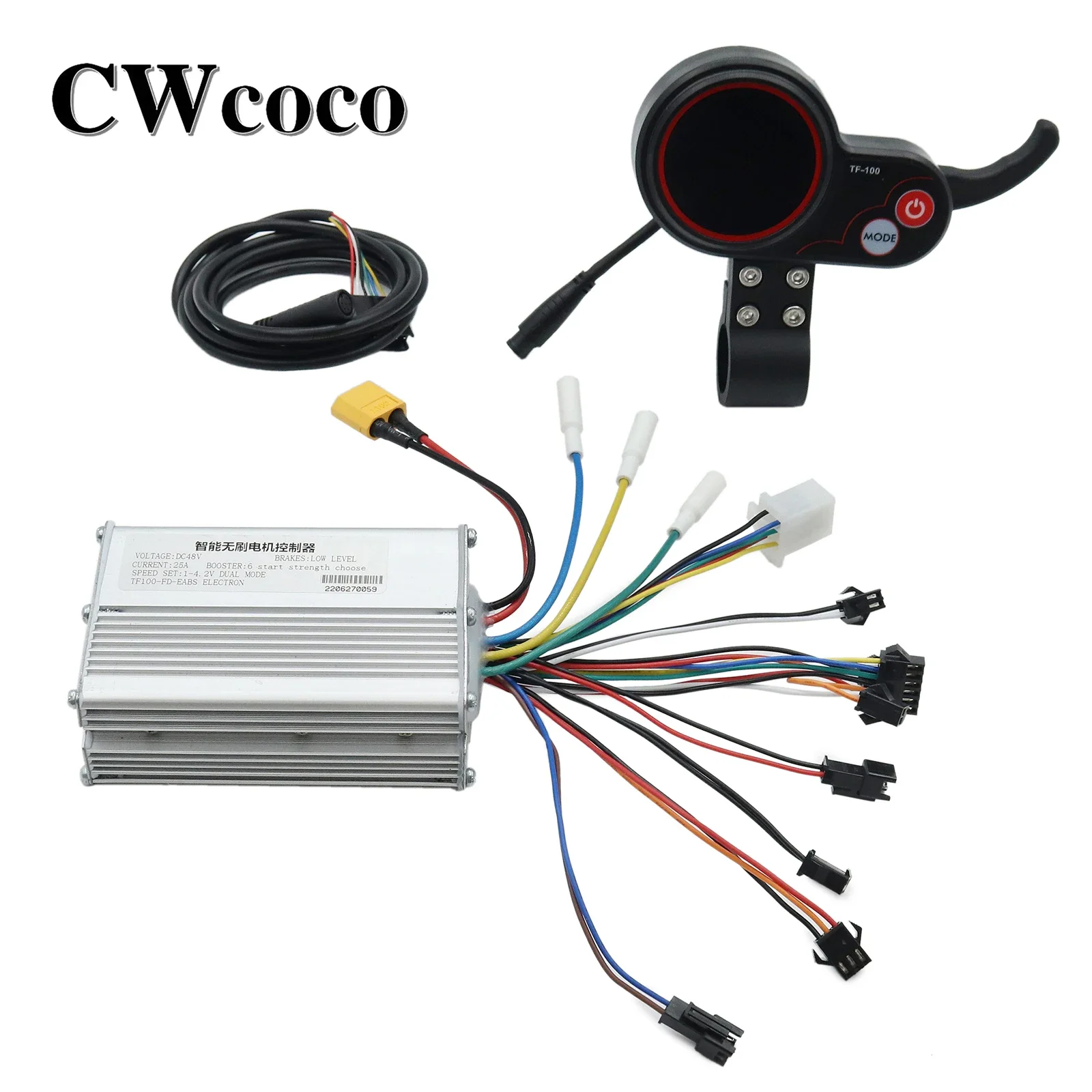 TF-100 Electric Scooter 36V 48V Brushless Intelligent Motor Controller + 5/6 Pins Instrument Display For Kugoo M4 M5 Scooter