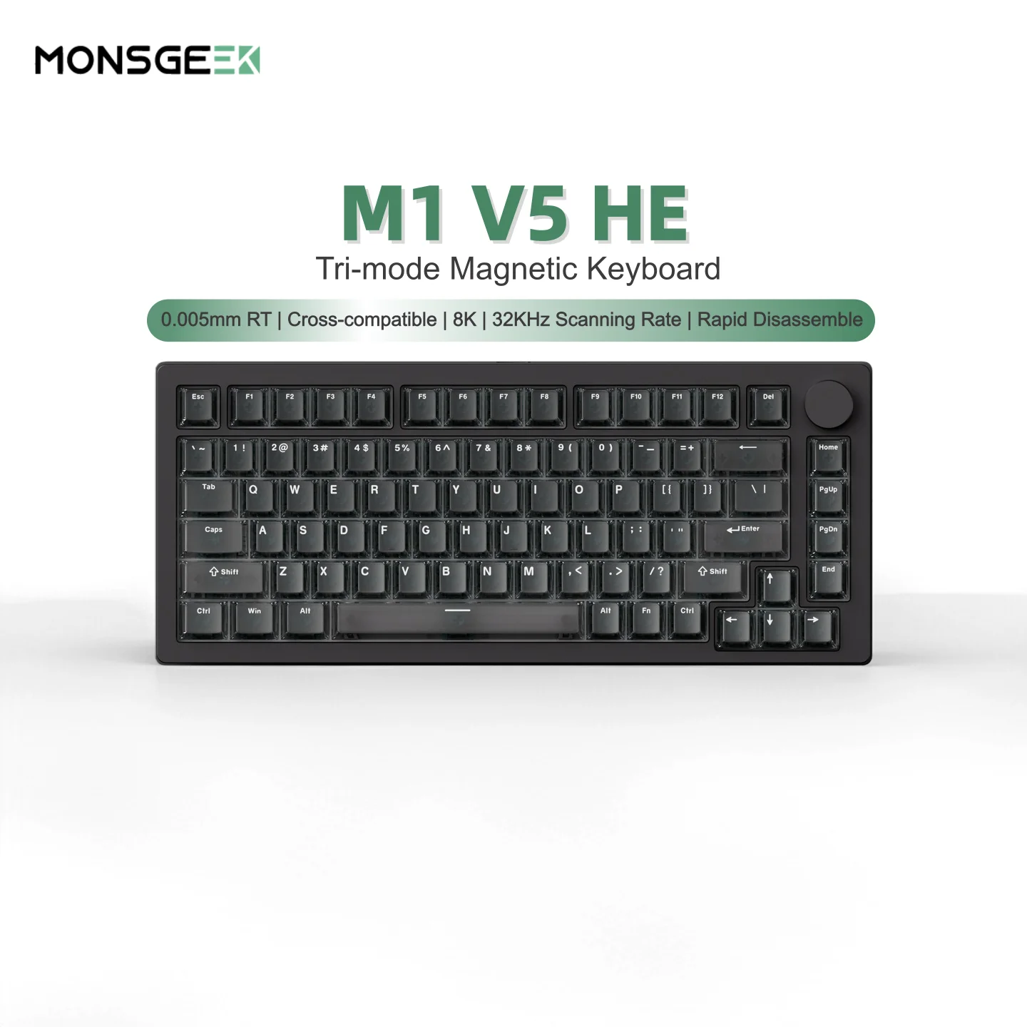 MONSGEEK M1 V5 HE Magnetic Switch Keyboard Rapid Trigger RT0.005mm 8K Polling Rate RGB Aluminum Tri-mode Gaming Keyboard Gasket