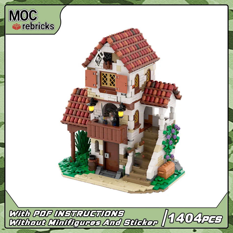 Street View Architecture Series Medieval Castle MOC-127497 Building Block DIY Model Collection Experts Education Brick Toys Gift
