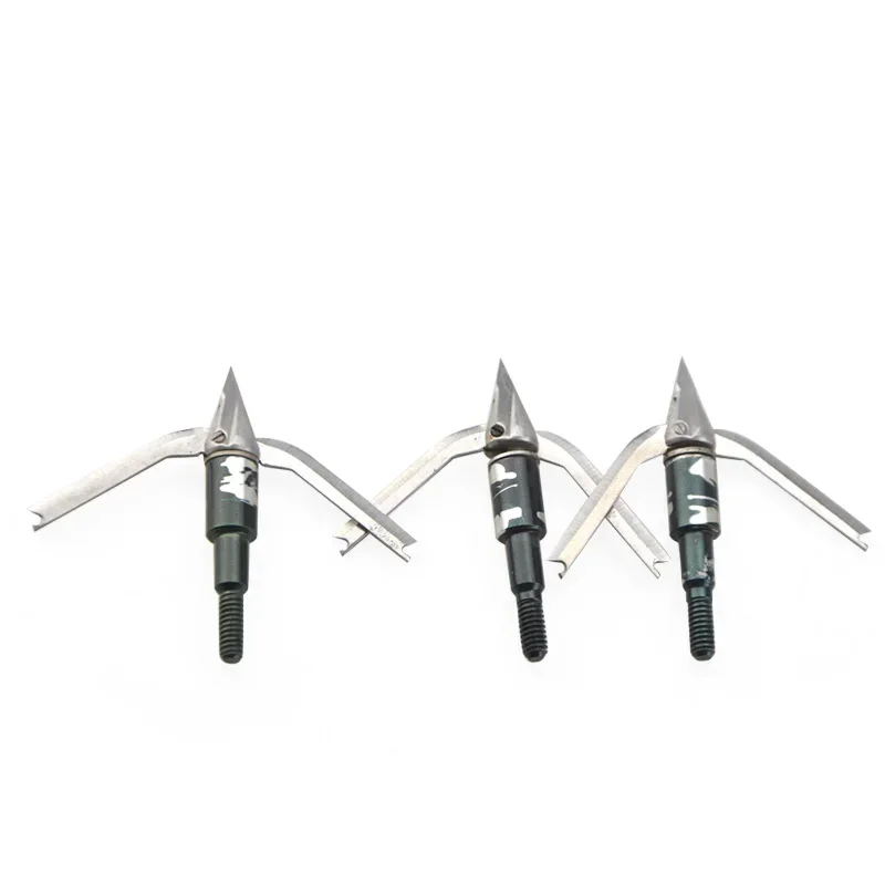 Archery 3/6pcs Rotational Meat Seeker Broadheads 2/3 Expandable Blade Broadhead Arrow Head Tips 100 Grain Hunting Shooting