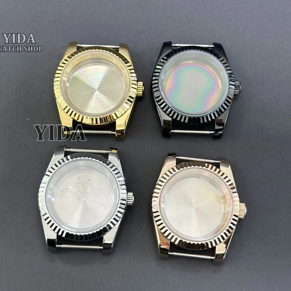 Корпус NH35 36 мм/39 мм, корпус для часов, нержавеющая сталь, сапфировое стекло, водонепроницаемый корпус 10 АТМ для Datejust NH35 NH36, аксессуары для механизмов