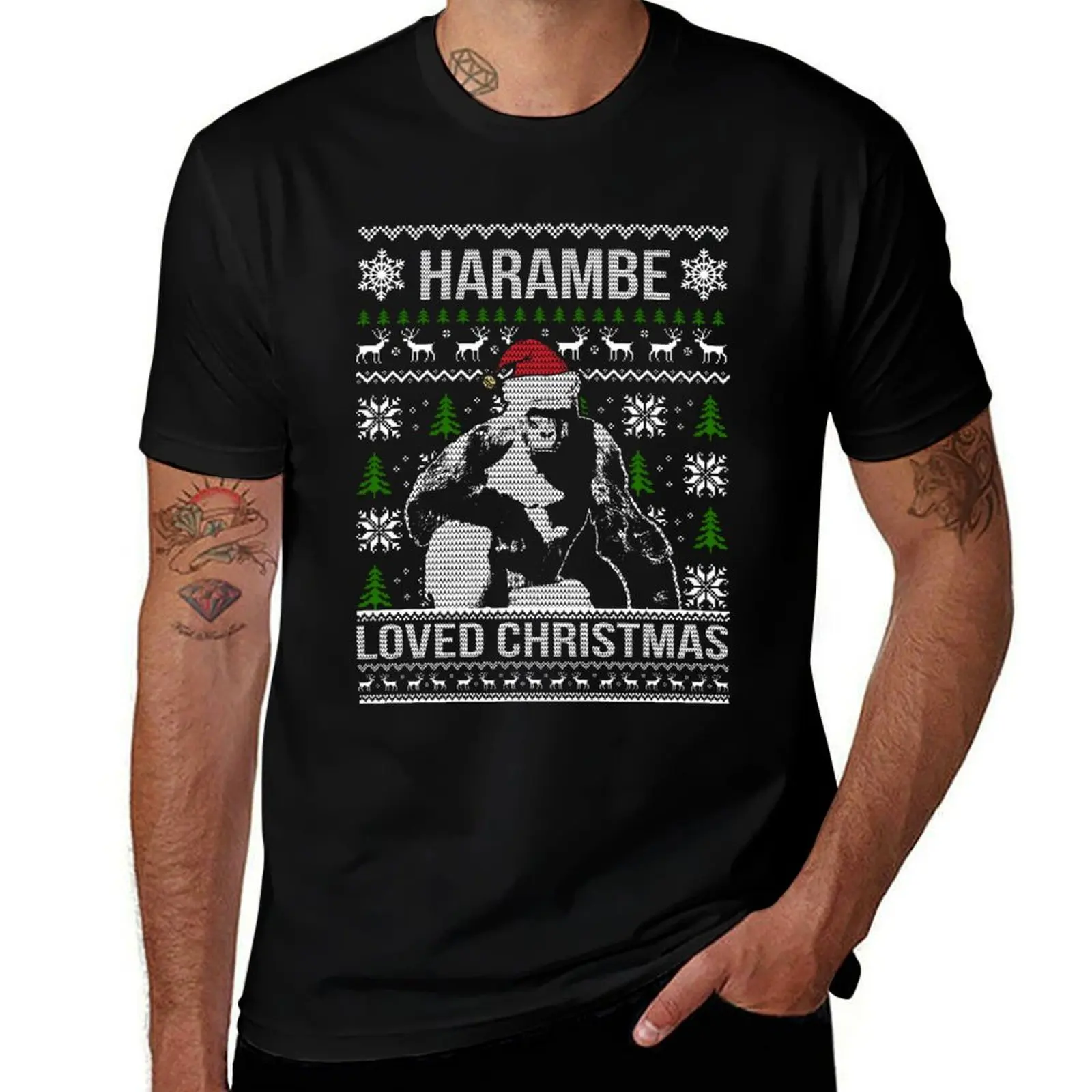

Harambe Loved Christmas Sweater T-Shirt croswit shirt man fashion shirts oversize t-shirts man cute clothes mens t shirt