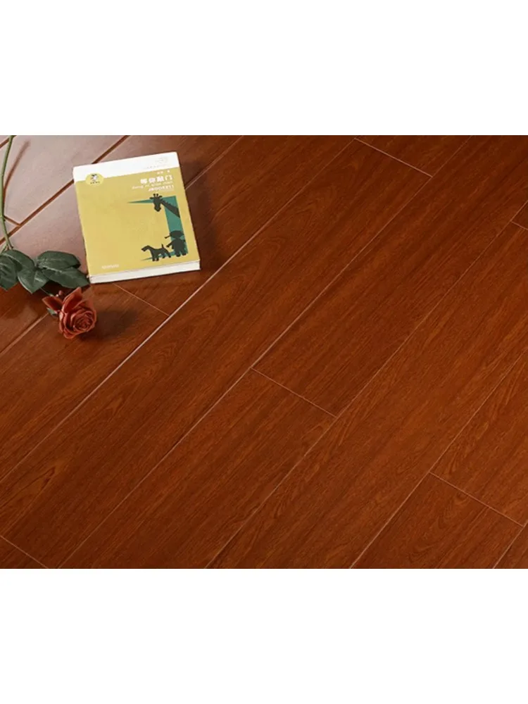 Lantai laminasi dapur HDF antik kuning 8mm modern yang tahan lama dan dapat disesuaikan