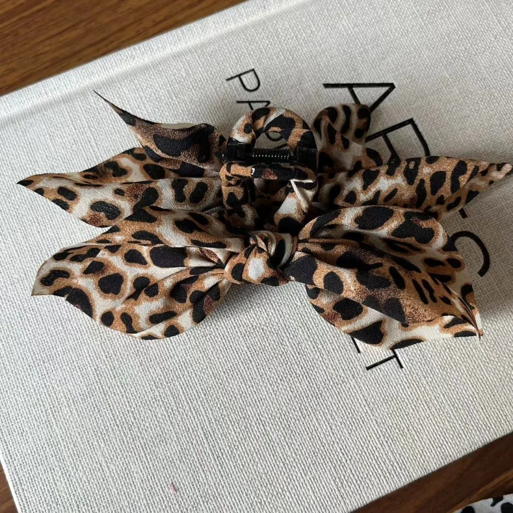 Retro Haarspange in Kaffeefarbe mit Cashew-Blumenmuster für Damen, trendige große Schleifen-Haarspange, Haarklammer für den Hinterkopf, Shark-Clip, Haar-Accessoires – Detail 17