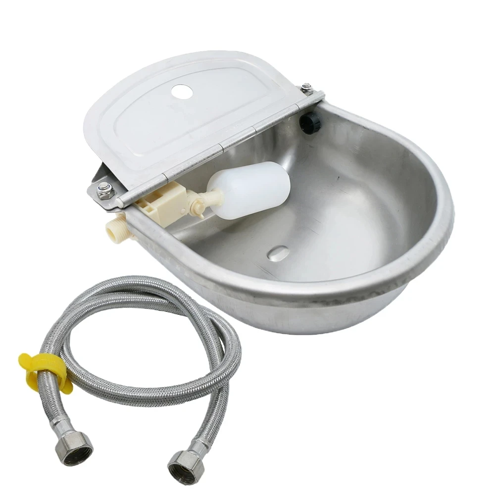 

Stainless Steel Cattle Horse Drinking Bowl Automatic Water Tank and Water Pipe Cow Sheep Drinking Fountain Breeding Equipment