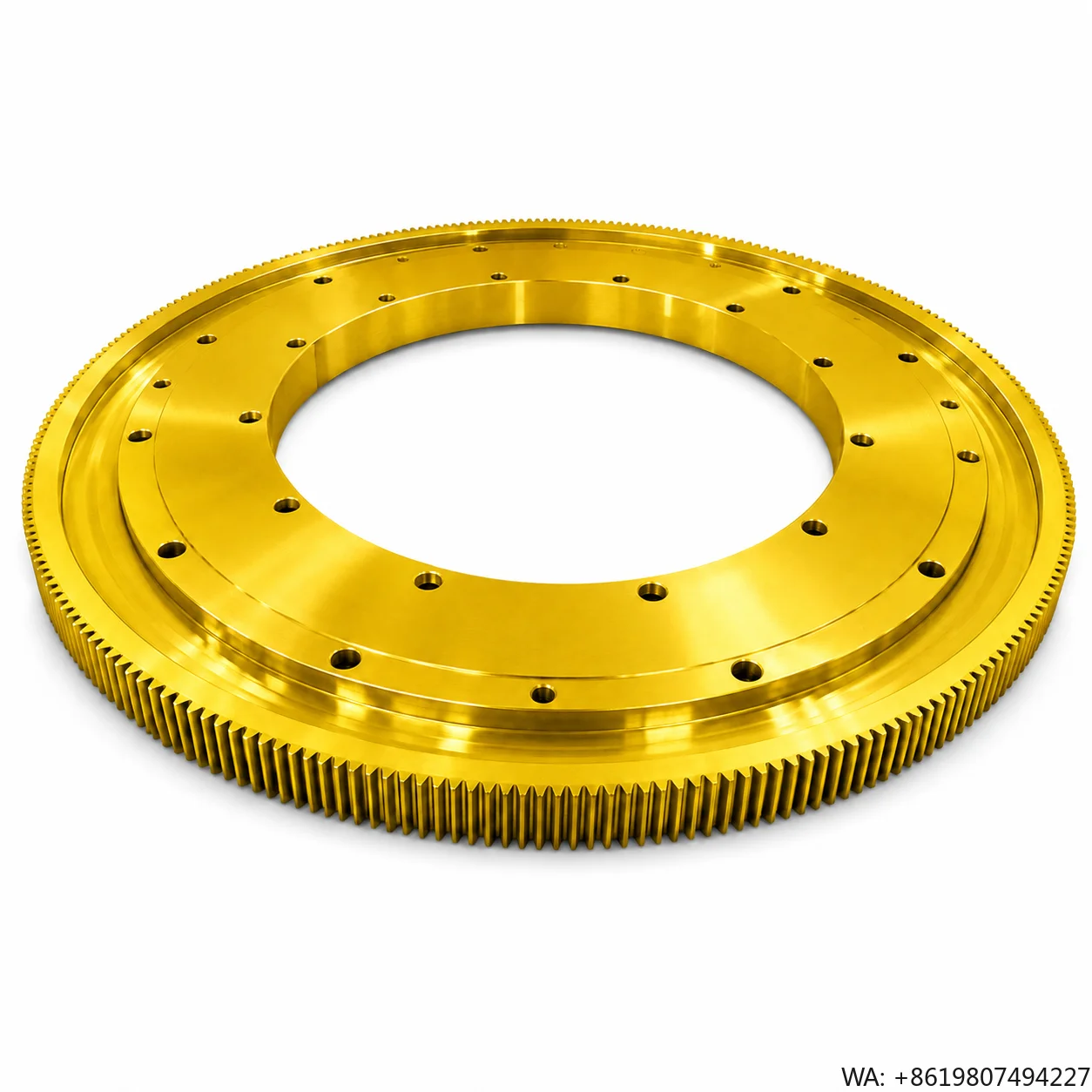 Custom Large Diameter External Gear Ring with Mounting Holes for Industrial Equipment