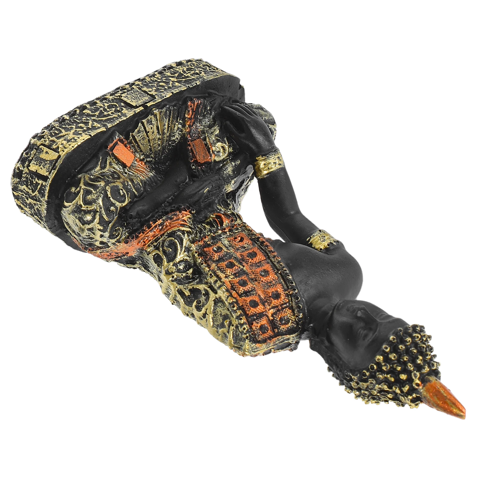 

Thai Sitting Buddha Statue Buddhist Zen Meditation Decor Spiritual Home Garden Indoor Room Entryway Resin