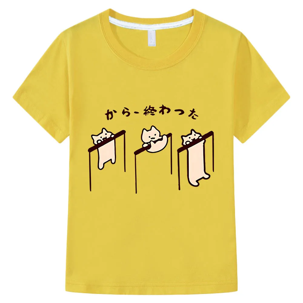 Everyday One Cat Graphic Anime T-shirts Cute Cartoon Tshirt Funko Pop 100% Cotton Comic Regular Fit Boys/girls Comic Tee-shirt