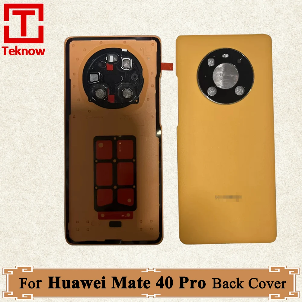 Original New Back Cover For Huawei Mate 40 Pro Back Glass Housing Glass Door NOH-NX9 NOH-AN00 NOH-AN01 Rear Case Repair Replace