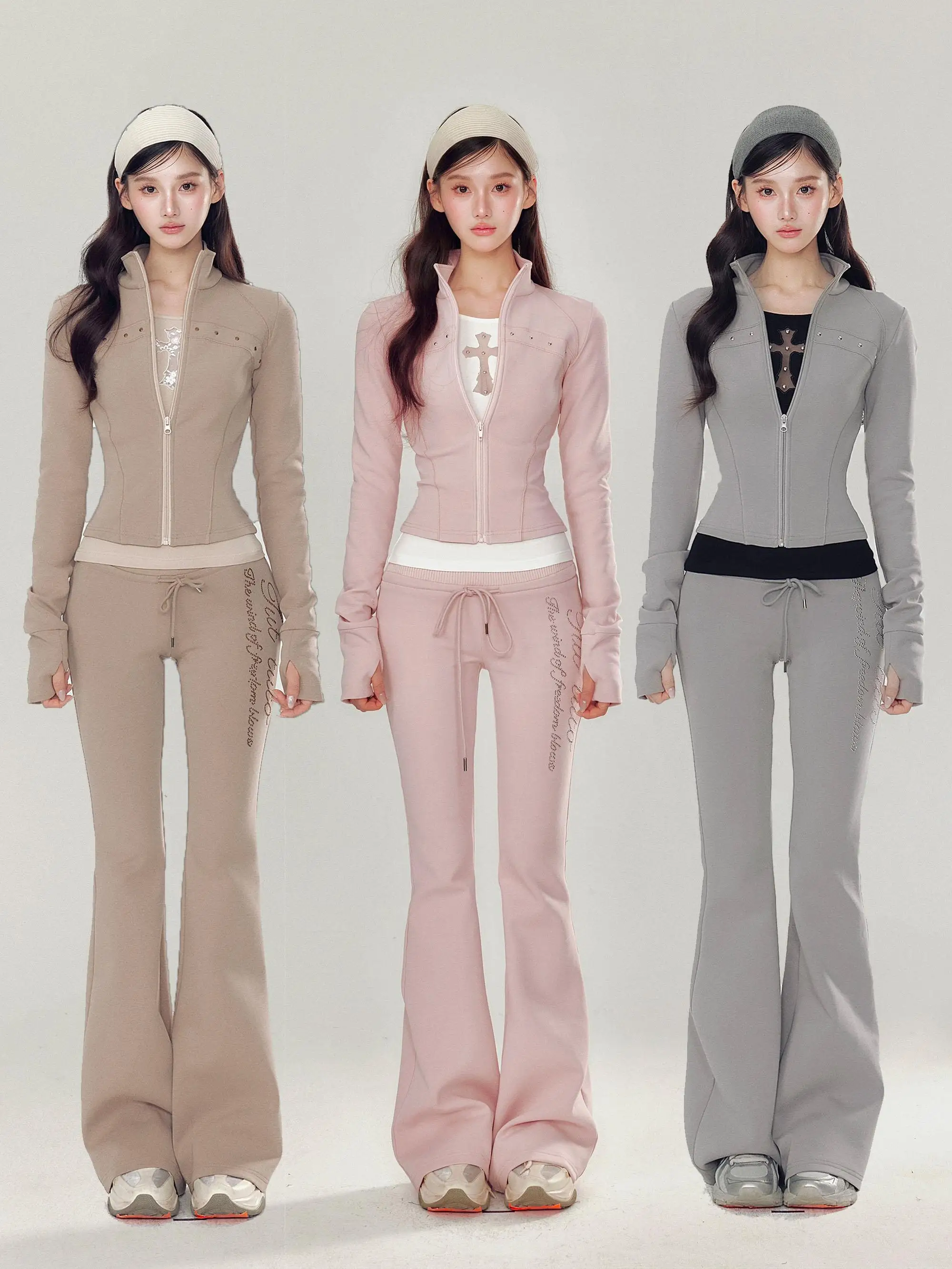 

Yzzihe, новинка весны, одежда для йоги больших размеров, розовая спортивная повседневная толстовка с капюшоном и брюками, комплект женских спортивных штанов, длинный све