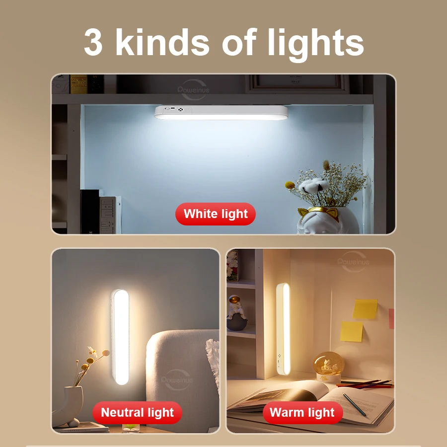 Rechargeable LED Desk Lamp Magnetic Dimming Table Lamp Battery Power Office Reading Night Light For Bedroom Closet Wardrobe Lamp