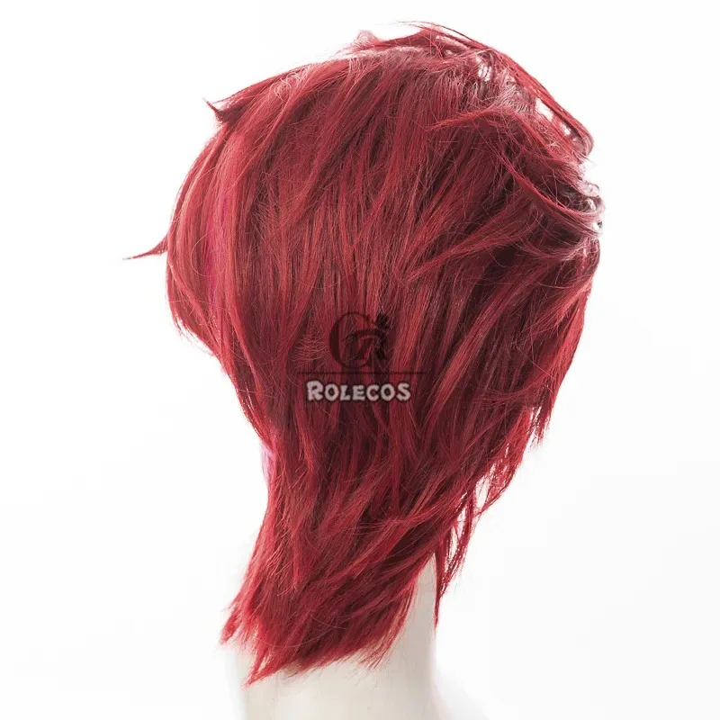 캔디 2025ROLECOS 합성 헤어 게임 LOL Arcane Childhood Vi 코스프레 가발 Jinx Vi 할로윈 30cm 레드 혼합 핑크 가발 Synthe