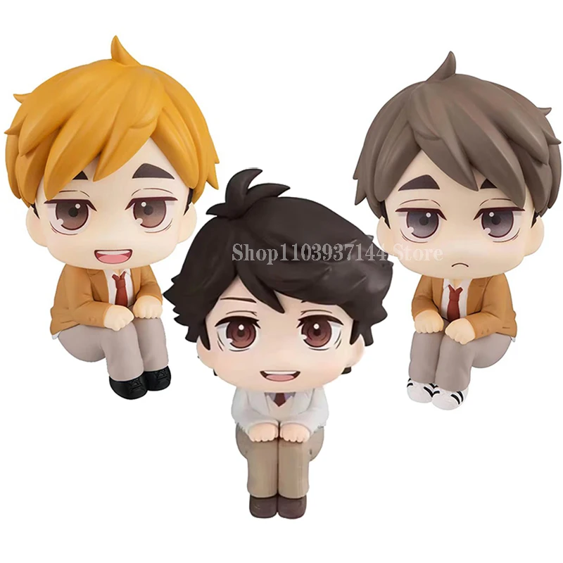 Anime Haikyuu Miya Atsumu Doll Cute Miya Osamu Action Figure Look Up Oikawa Tooru Sitting Figure 10cm Model PVC Q Version Toys