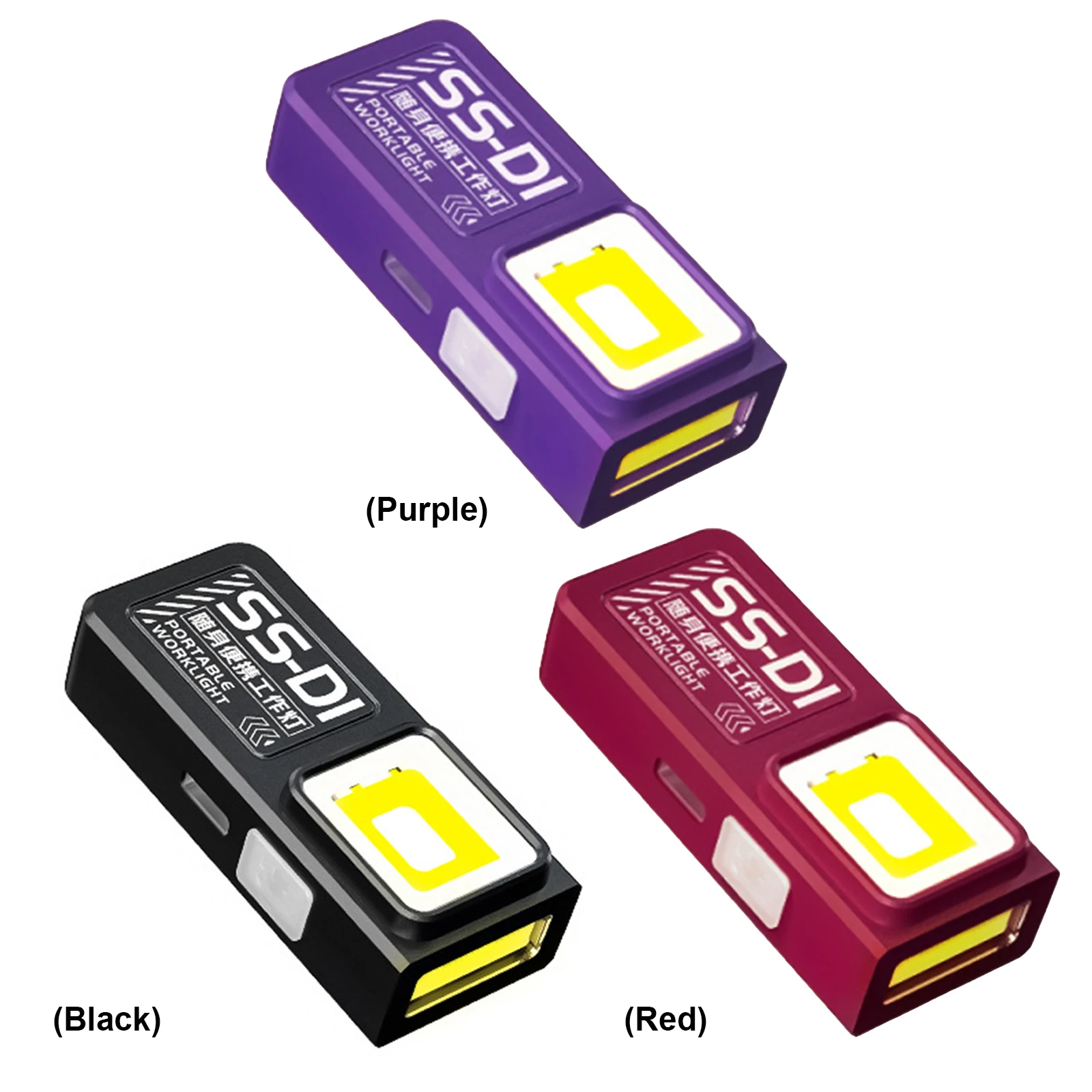 Mini COB LED Flashlight USB C Rechargeable Portable Work Light EDC Camping Walking Pocket Lamp for Emergency Camping Home