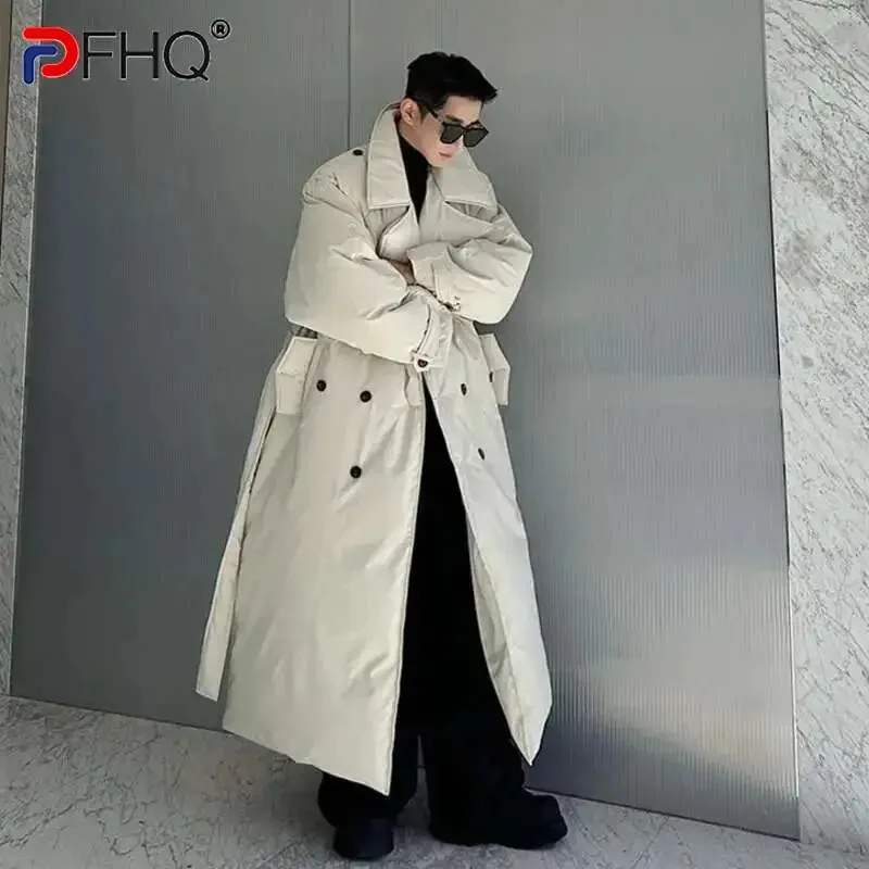 PFHQ Winter Oversize Silhouette Thickened Double Breasted Long