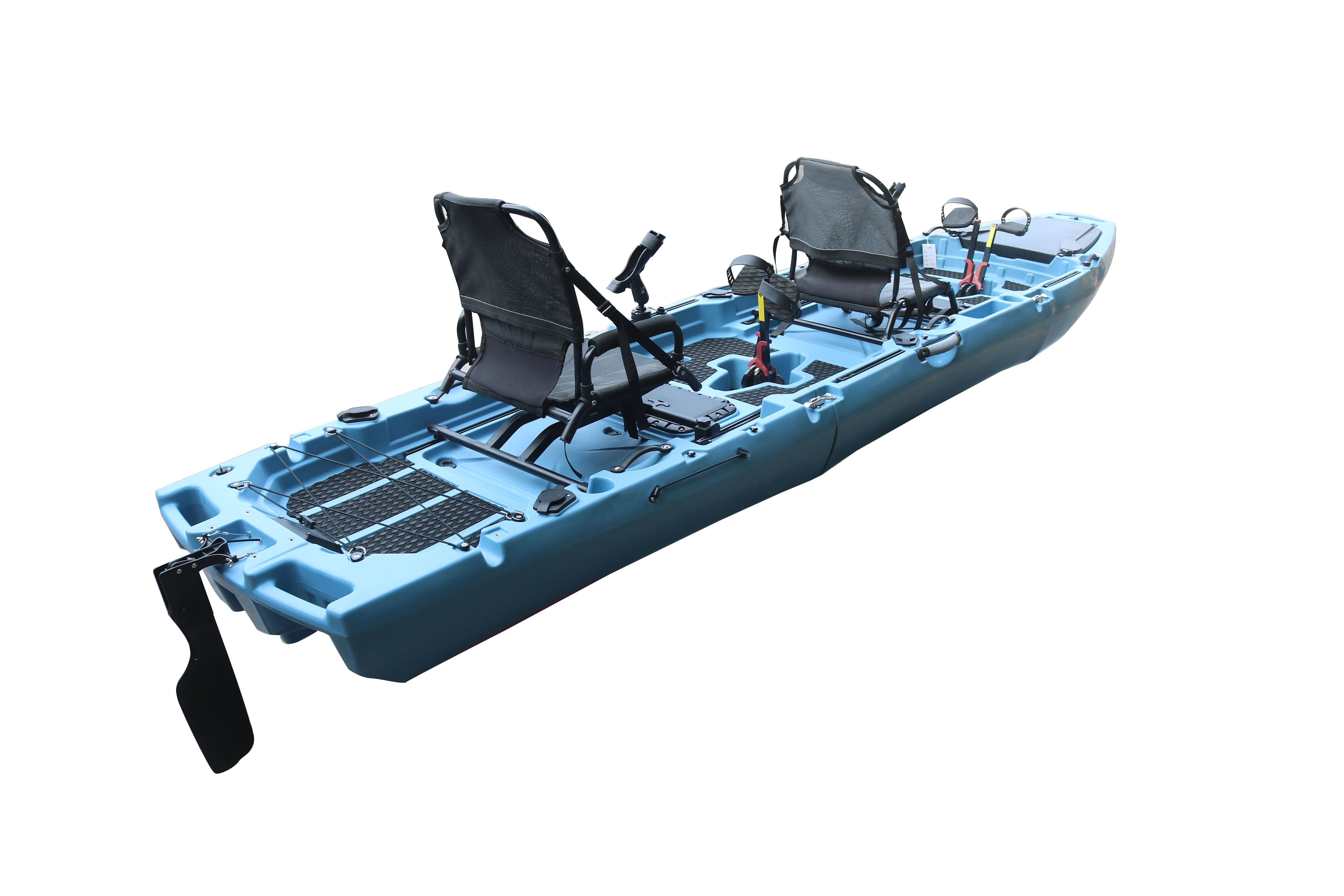 14FT 2 Person Detachable  Pedal Kayak Sit-On-Top Double Seats HDPE Plastic Fishing Modular Kayak tandem Boat with Electric Motor view 6