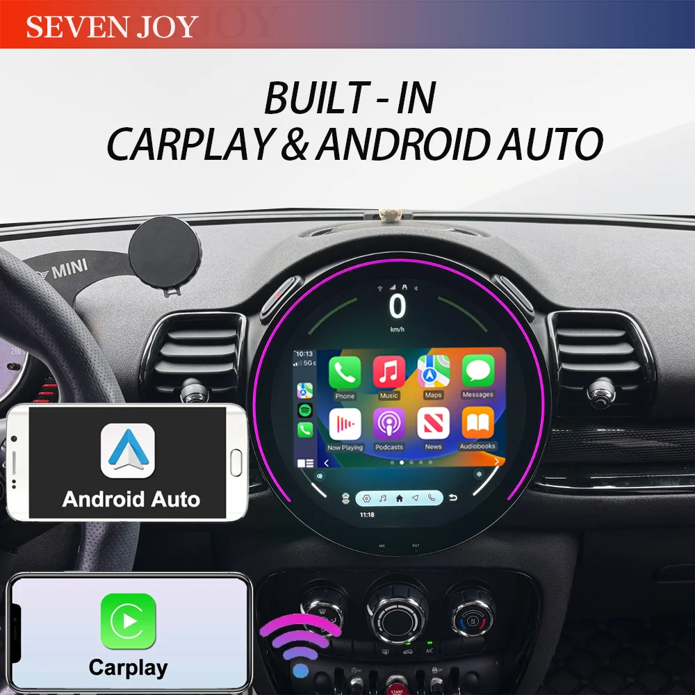 11,7 ''Android Auto Radio Für BMW MINI F54 2017-2023 Stereo Upgrade Touchscreen Drahtlose CarPlay/Android Auto/GPS Navigation