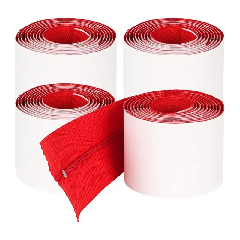 

A80I 4 Rolls Heavy Duty Zippers Self Adhesive Instant Zipper Door Kits For Dust Barriers Dust Protector Zipper