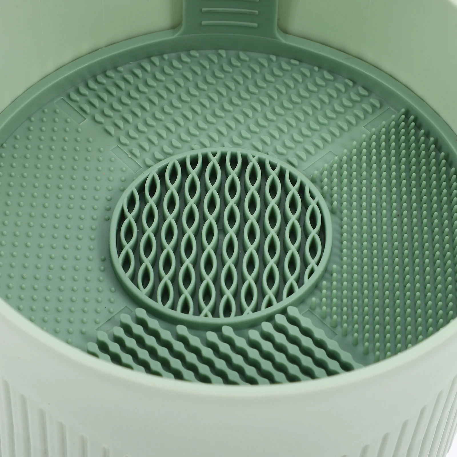 ซิลิโคนแปรงทําความสะอาดเครื่องมือแต่งหน้าชามสําหรับล้างแปรงอบแห้งวัสดุ TPR PP สิ่งสกปรกน้ํามันสารตกค้าง Remover