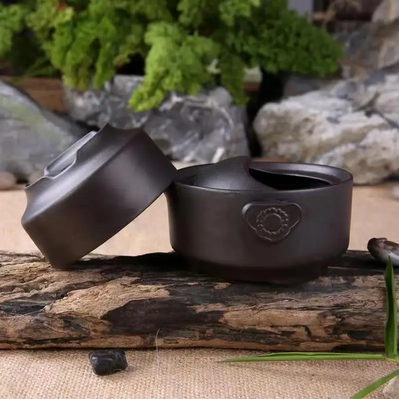 Ceramics black Tea set Include 1 Pot 1 Cup, Travel teapot elegant gaiwan,Beautiful and easy teapot kettle,kung fu teaset