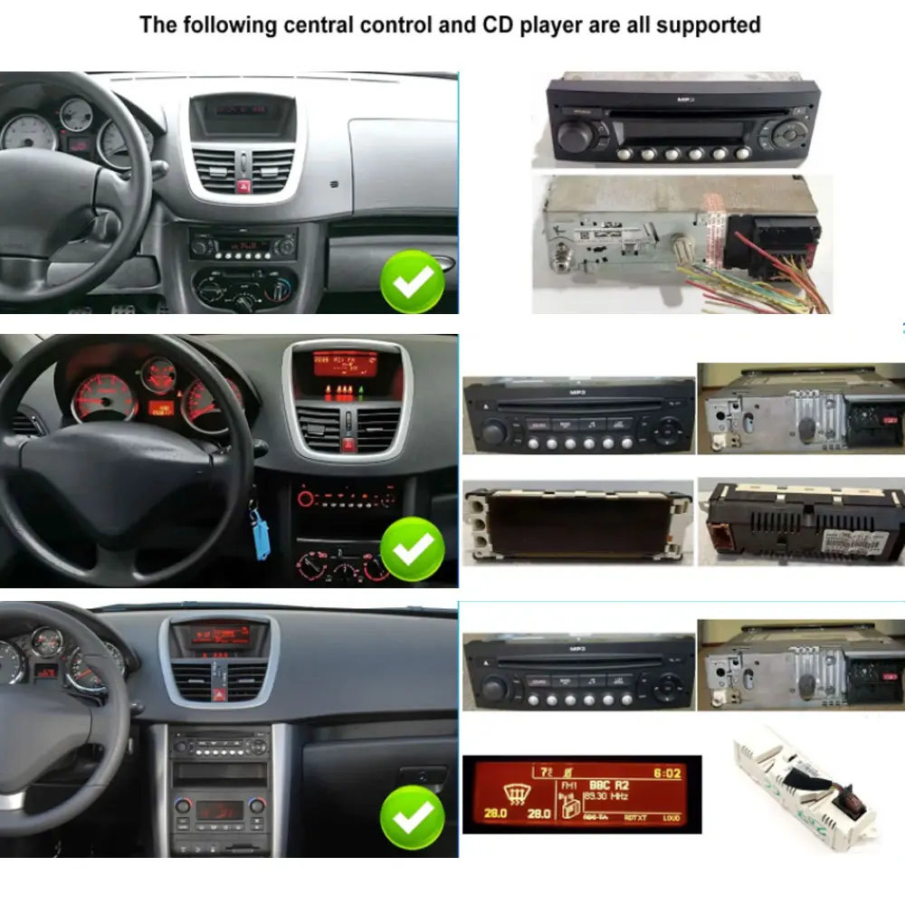 أندرويد 16 لاسلكي CarPlay Autoradio لبيجو 207 207CC 2006-2015 راديو السيارة الوسائط المتعددة أندرويد Aut أنظمة السيارة الذكية #3