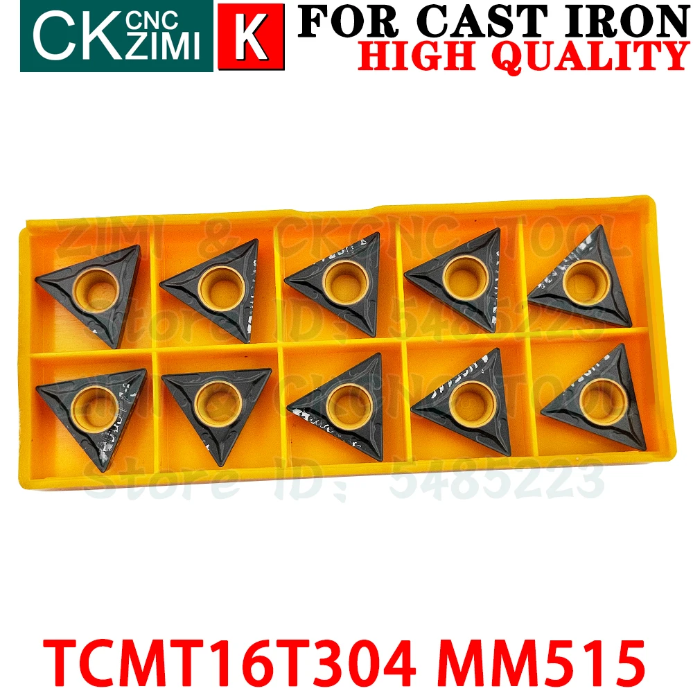 TCMT16T304 MM515 TCMT 16T304 MM515 TCMT 31.51 카바이드 인서트 외부 튜닝 인서트 도구 TCMT16T3 TCMT 16T3 CNC 금속 선반 절단 도구 주철용